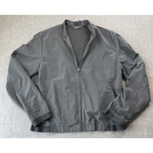 DKNY Bomber Jacket Mens M Black Lightweight Zip Up Minimalist Streetwear Casual